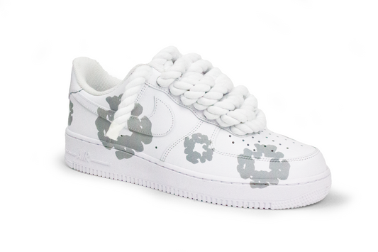 Nike Air force 1 White Ropes Laces Denim Tears
