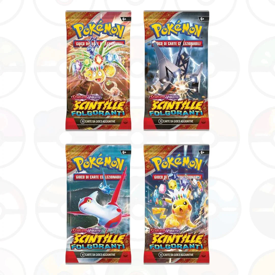 Pokemon GCC Scarlatto e Violetto Scintille Folgoranti Bundle 6 bustine in lingua Italiana