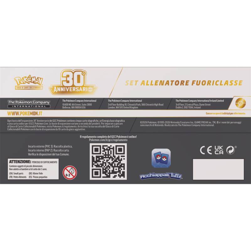 Pokémon GCC Set Allenatore Fuoriclasse 30° Anniversario