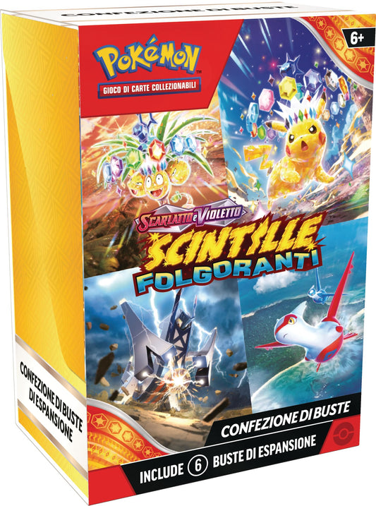 Pokemon GCC Scarlatto e Violetto Scintille Folgoranti Bundle 6 bustine in lingua Italiana