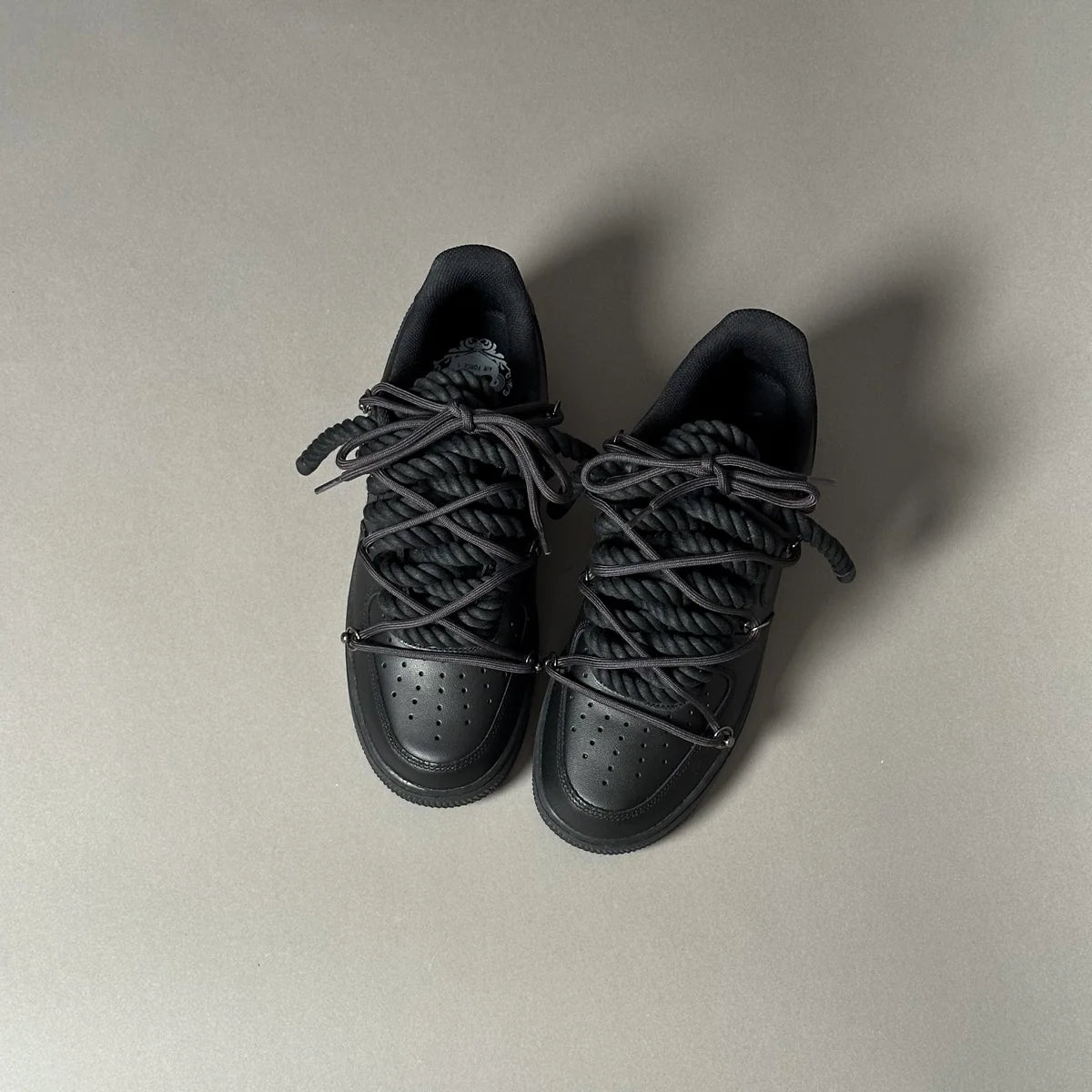 Nike Air Force 1 Black “Ropes Laces” Elastic Laces
