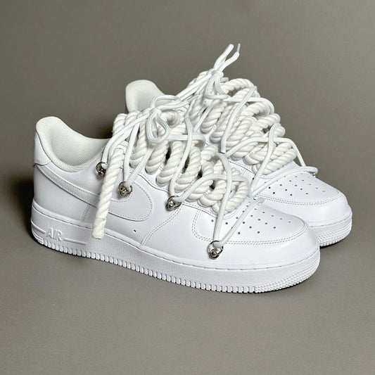 Nike Air Force 1 White Elastic Ropes Laces