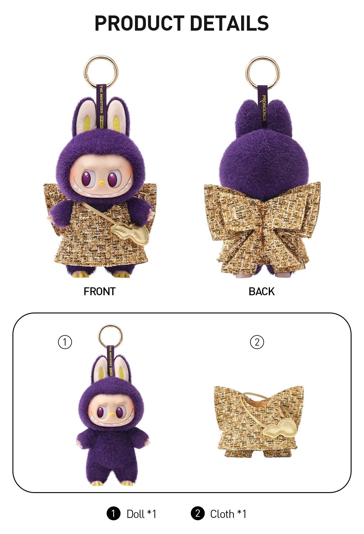 Pop Mart Labubu x Pronounce – Wings of Fortune Vinyl Plush Hanging Card