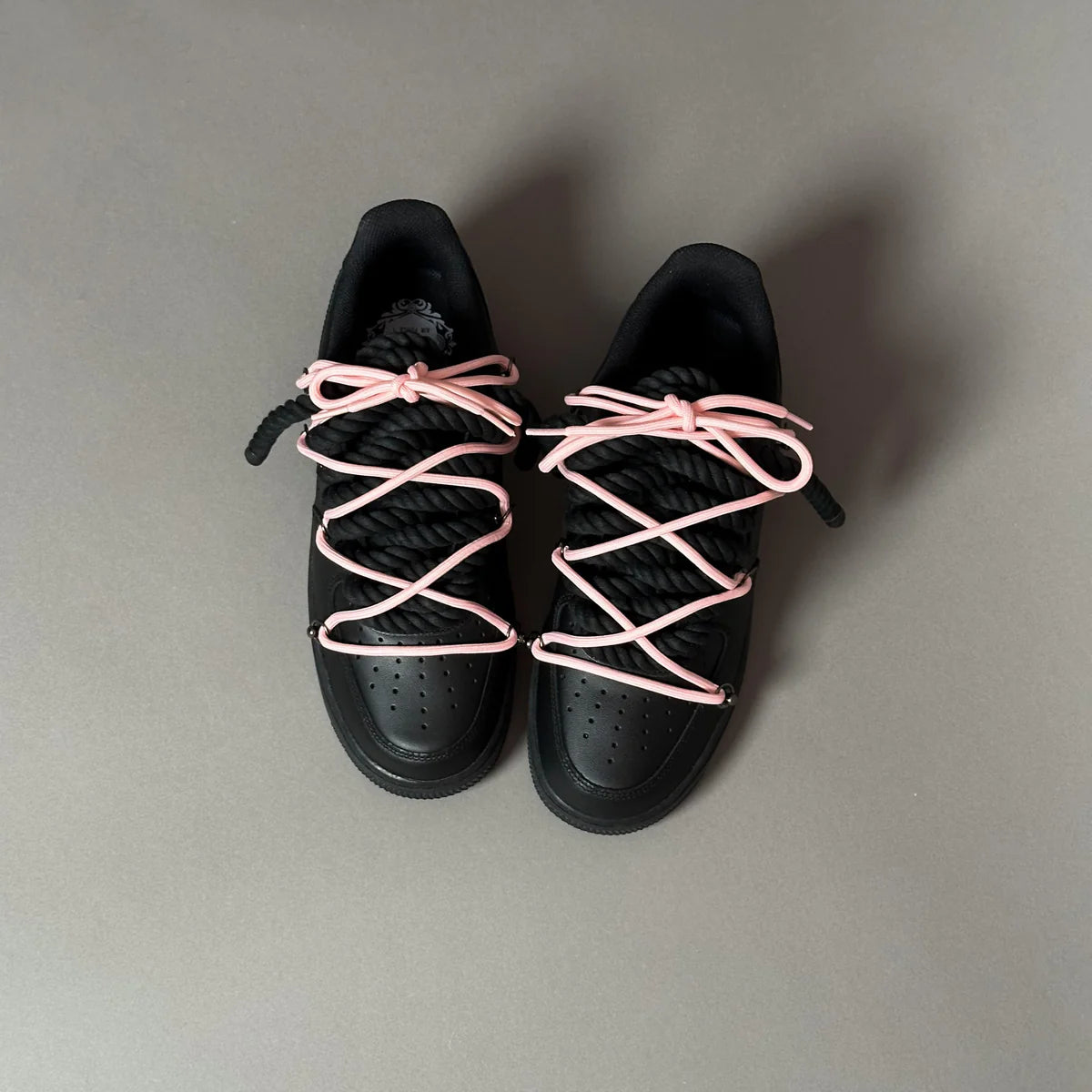 Nike Air Force 1 Black “Ropes Laces” Elastic Laces