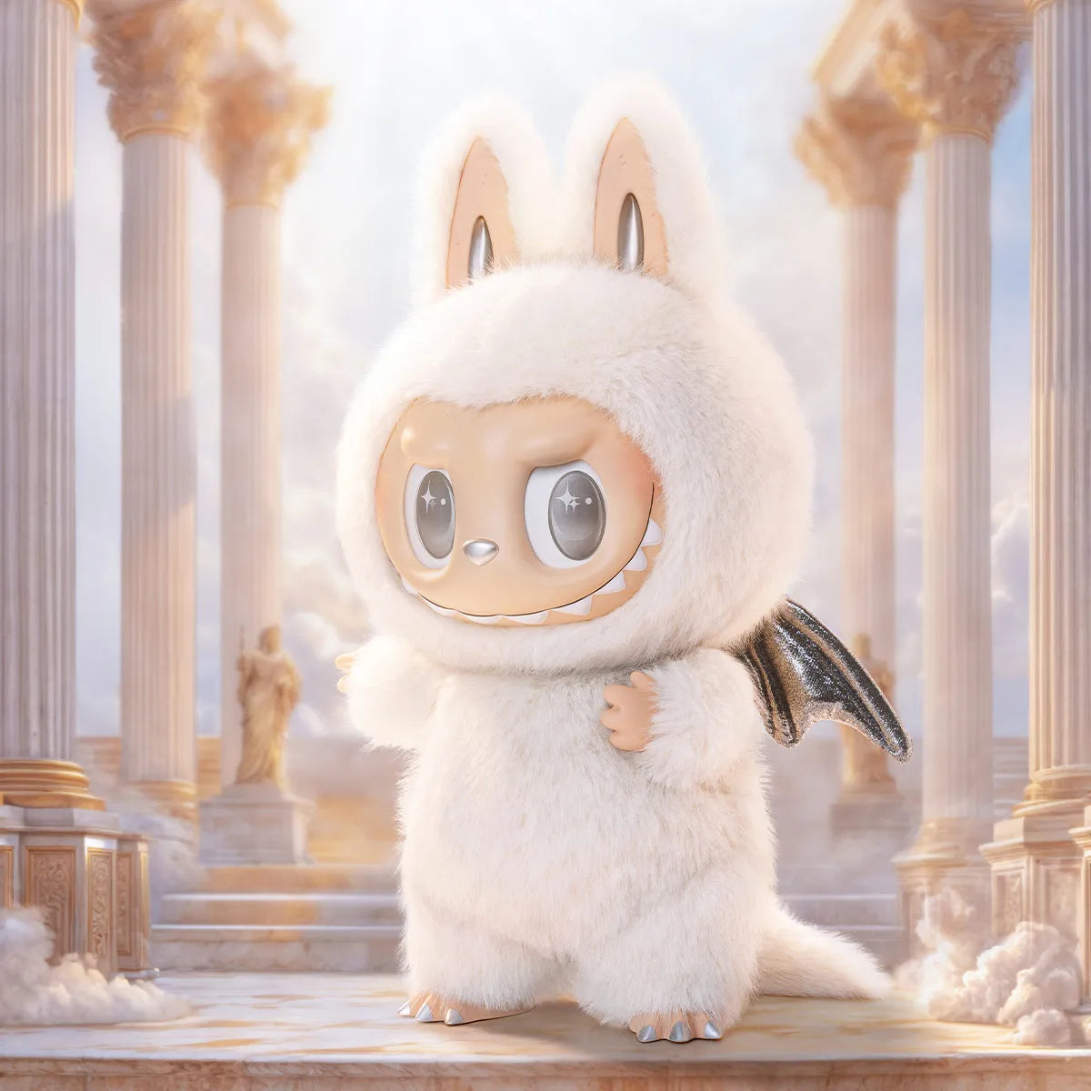 THE MONSTERS – Zimomo Labubu Angel in Clouds Vinyl Face Doll