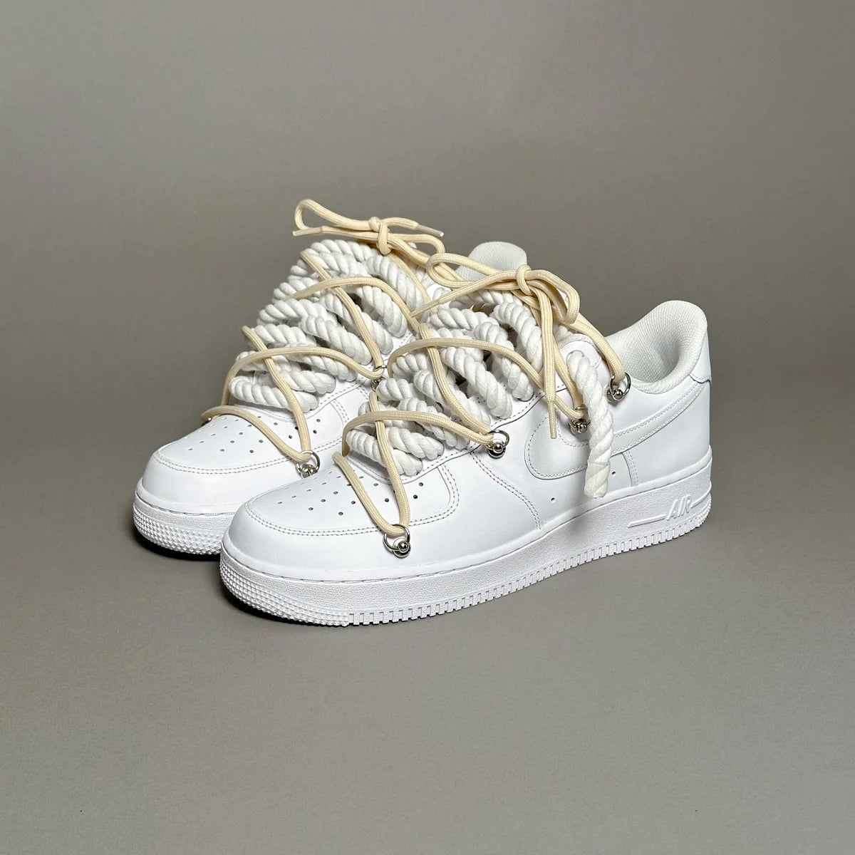 Nike Air Force 1 White Elastic Ropes Laces