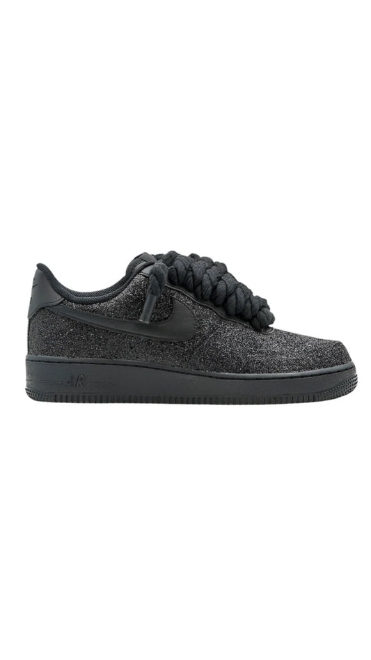 Nike Air force 1 Black Glitter Ropes