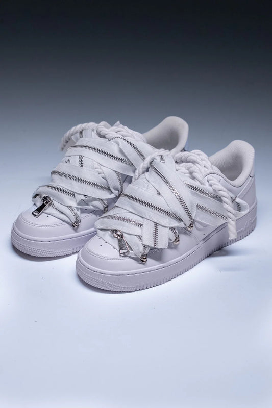 Nike Air Force 1 White Ropes Zip Laces