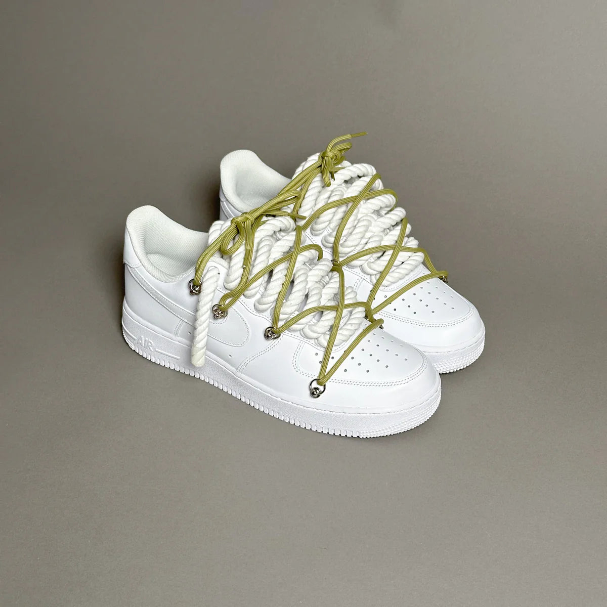 Nike Air Force 1 White Elastic Ropes Laces
