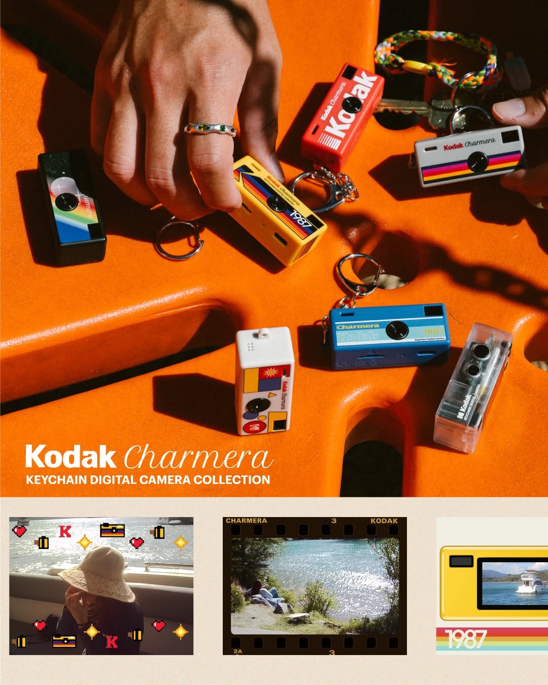 Kodak Charmera Keychain Digital Camera – Mini Fotocamera Digitale Portachiavi (Blind Box 1987 Series)