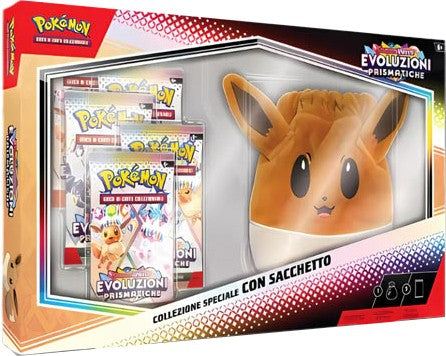 Pokemon GCC Scarlatto & Violetto Evoluzioni Prismatiche Collezione Speciale con Sacchetto