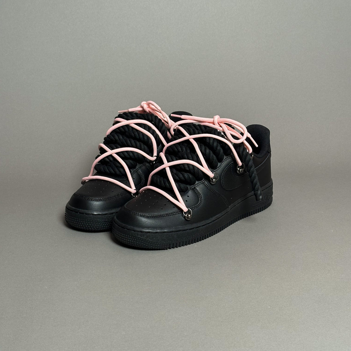 Nike Air Force 1 Black “Ropes Laces” Elastic Laces