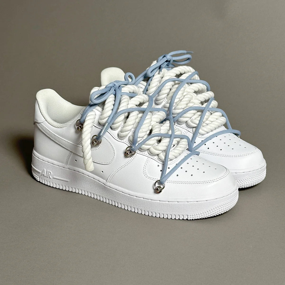 Nike Air Force 1 White Elastic Ropes Laces