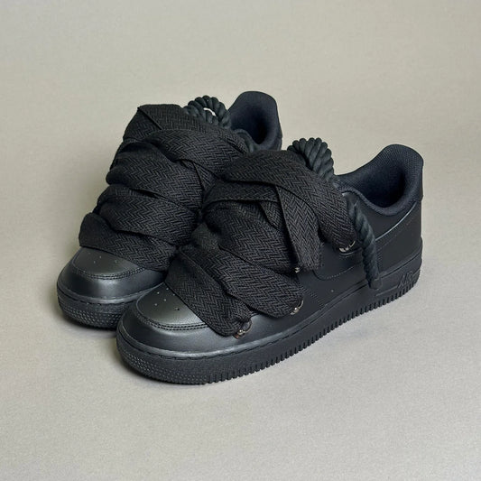 Nike Air Force 1 Black Ropes Laces Lanvin