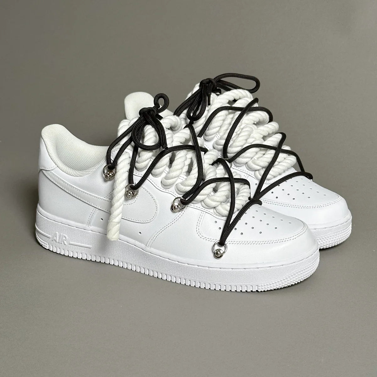 Nike Air Force 1 White Elastic Ropes Laces