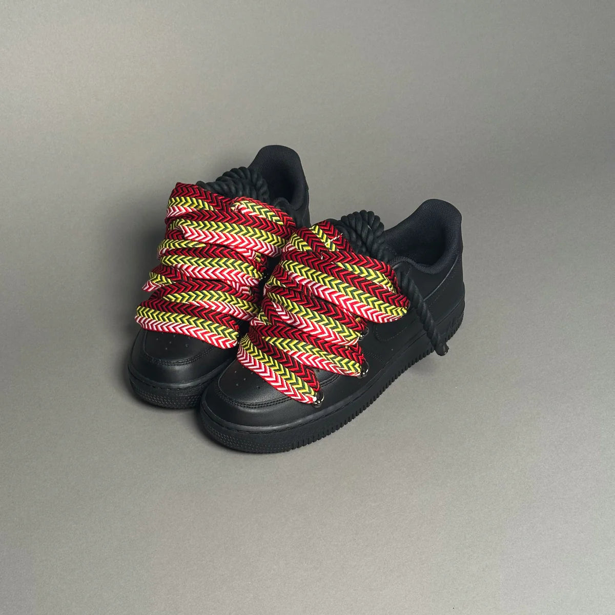 Nike Air Force 1 Black Ropes Laces Lanvin
