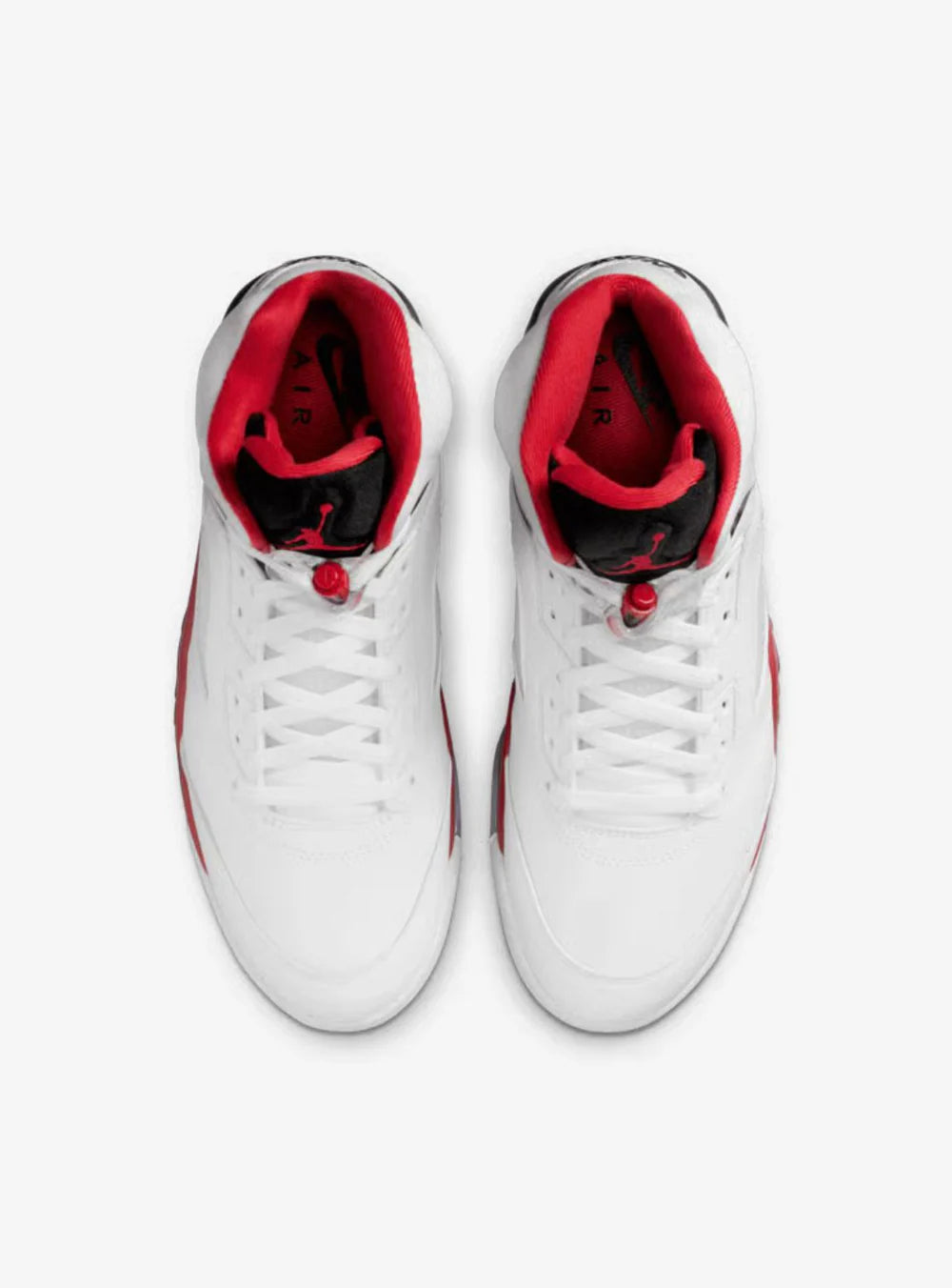 Air Jordan 5 Retro Fire Red Black Tongue 2025 vista superiore