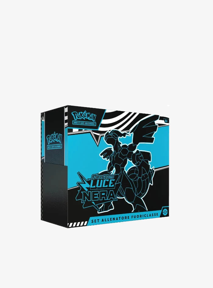 Confezione Pokémon GCC Set Allenatore Fuoriclasse Nero e Bianco – Luce Nera - Lingua Italiana - angolazione obliqua