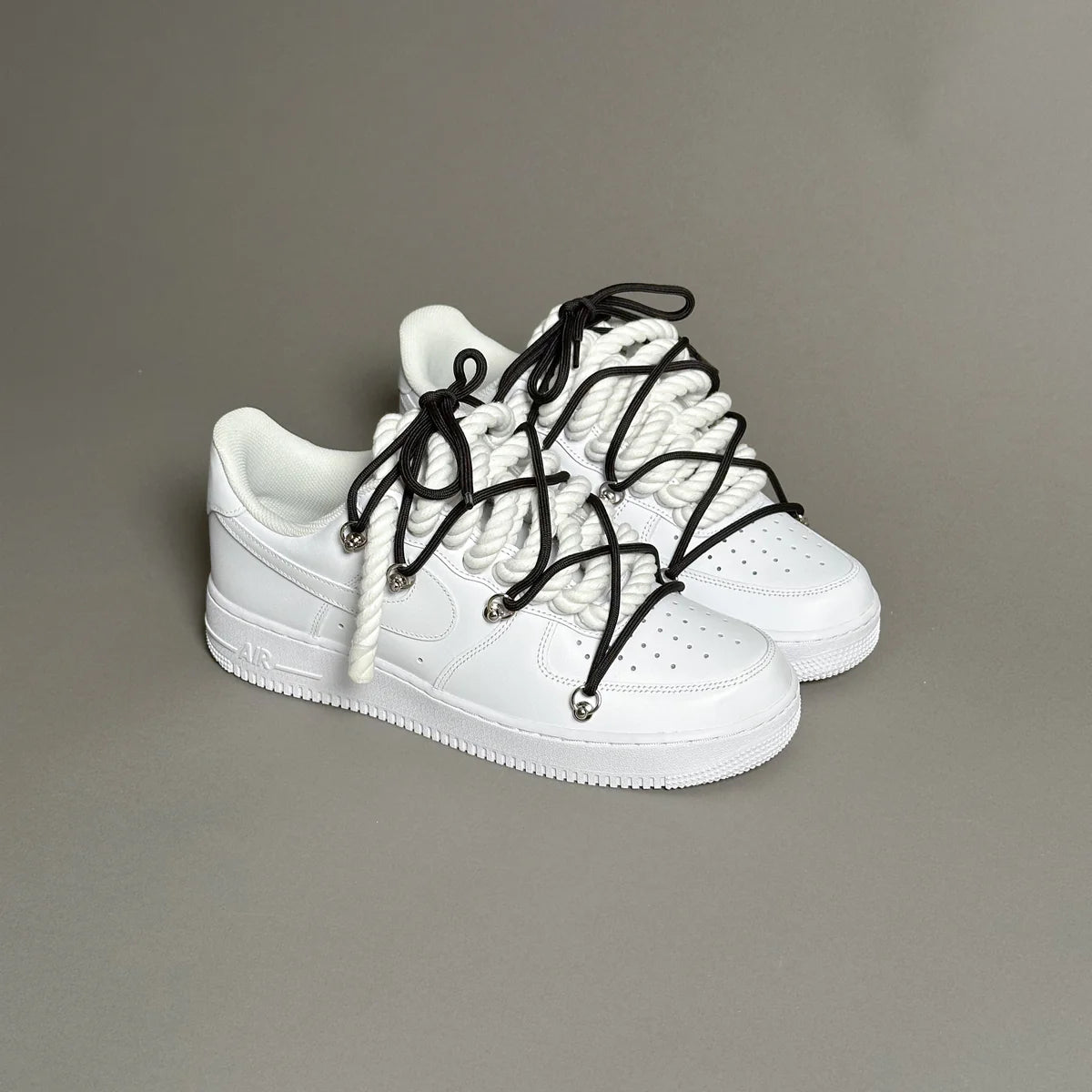Nike Air Force 1 White Elastic Ropes Laces