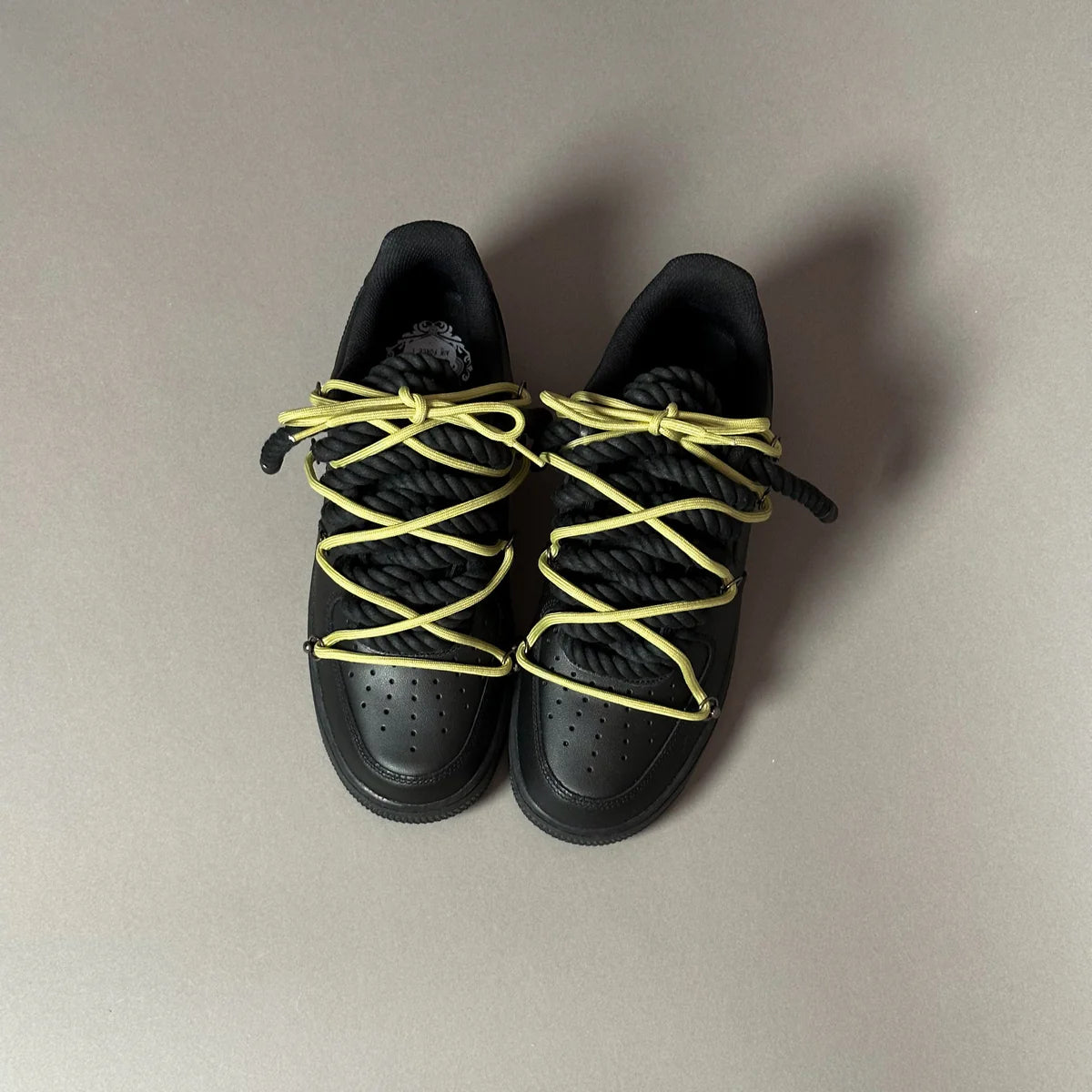 Nike Air Force 1 Black “Ropes Laces” Elastic Laces