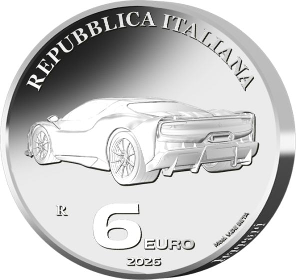 6 Euro Ferrari Trittico Monete Argento