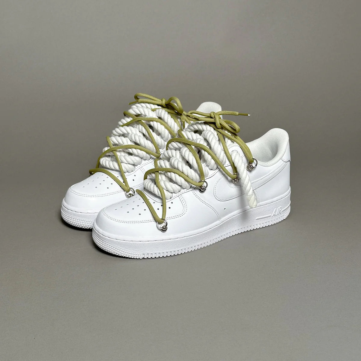Nike Air Force 1 White Elastic Ropes Laces