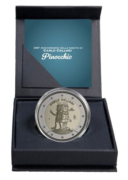 Cofanetto ufficiale moneta 2 Euro Carlo Collodi 2026