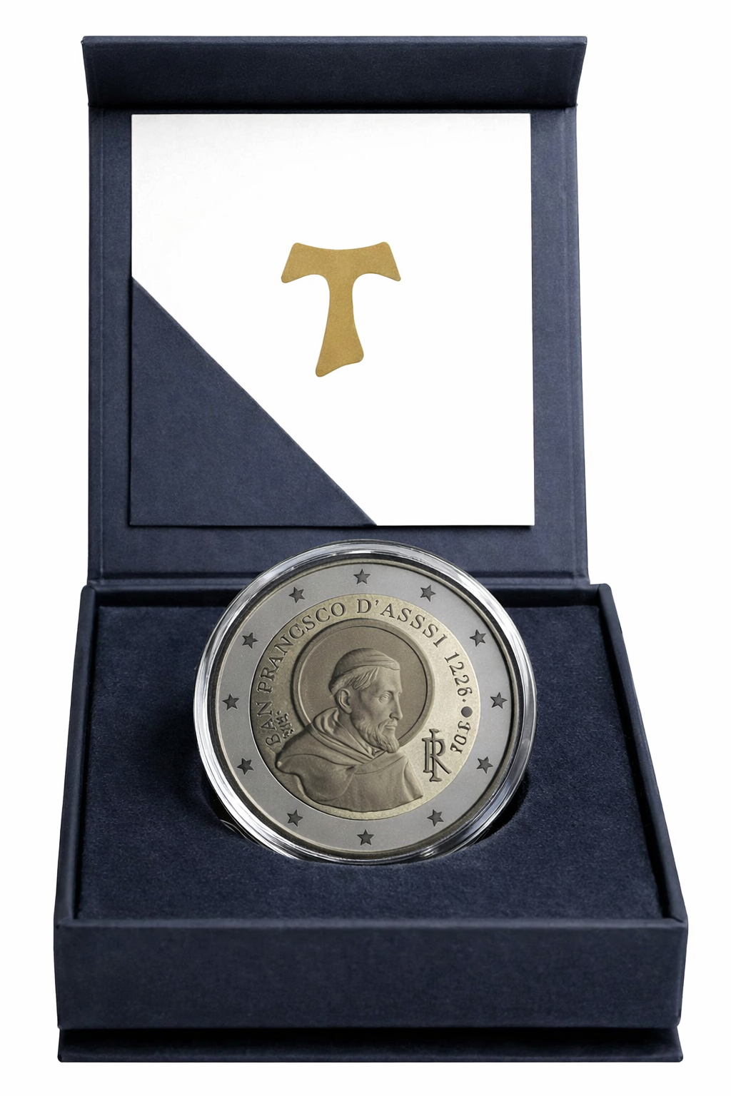 Cofanetto ufficiale moneta Reverse Proof 2 Euro San Francesco d’Assisi 2026
