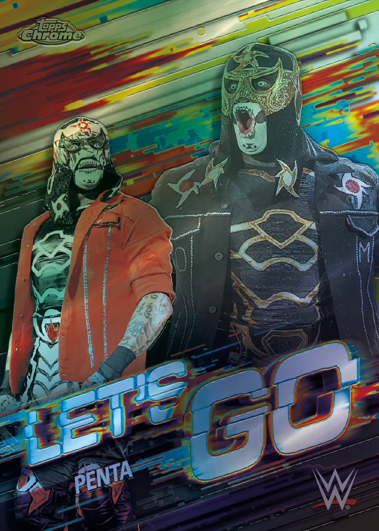 Close-up of Topps Chrome WWE 2026 Penta’s card
