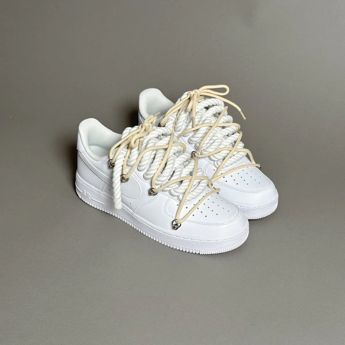 Nike Air Force 1 White Elastic Ropes Laces