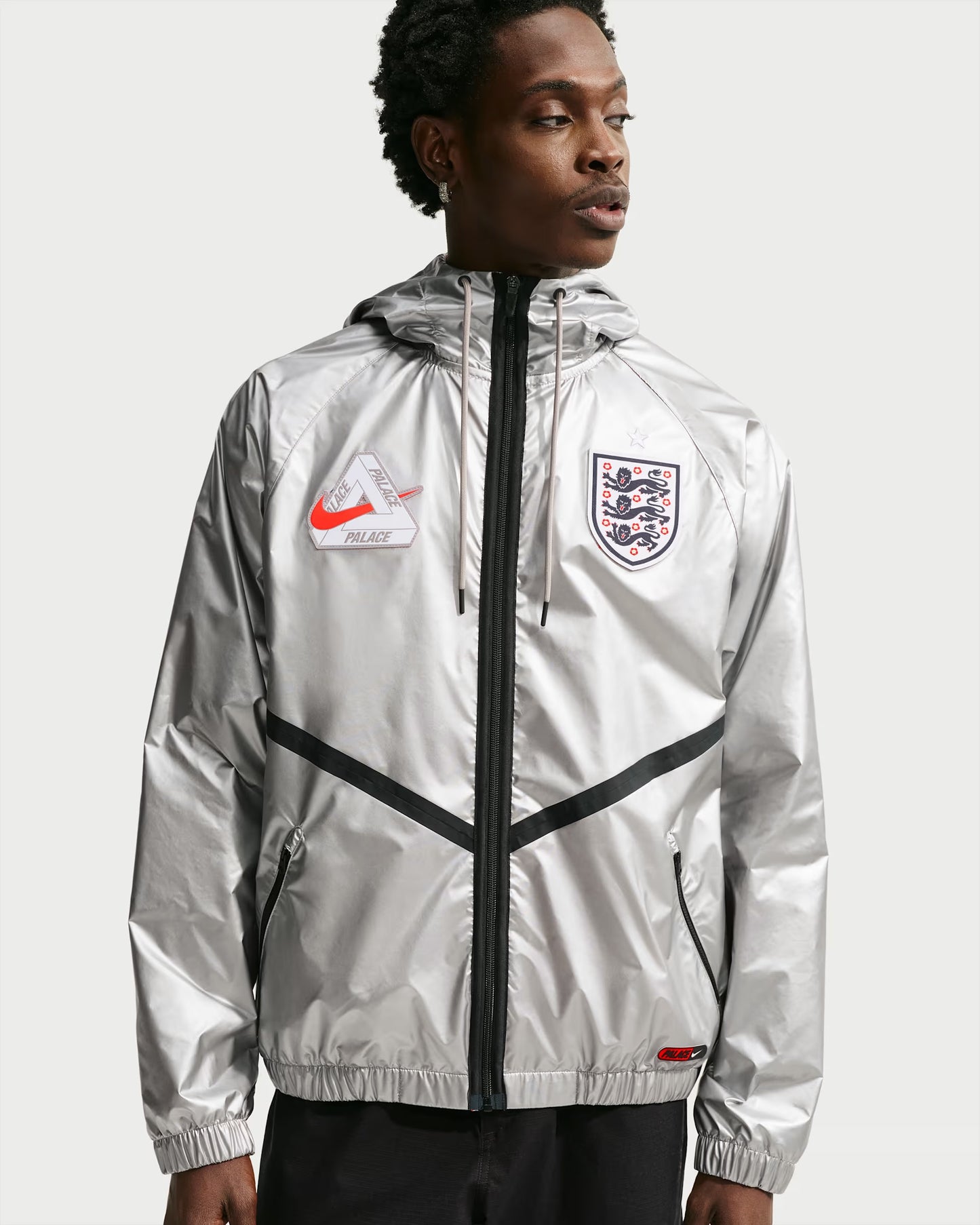England x Palace Anthem Jacket Silver