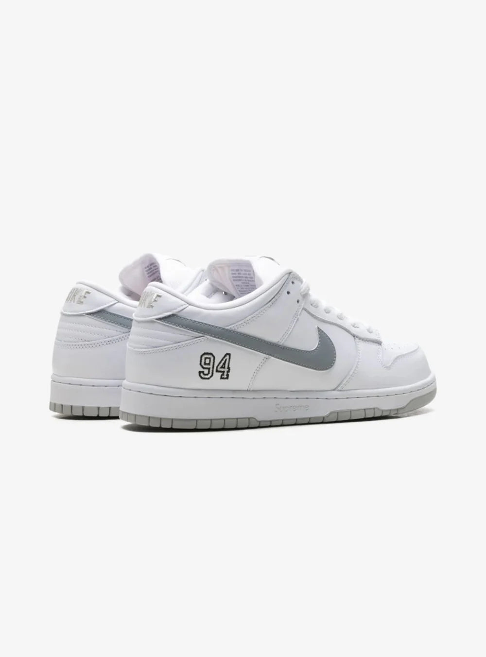 Nike SB Dunk Low Supreme 94 “White Metallic Silver”