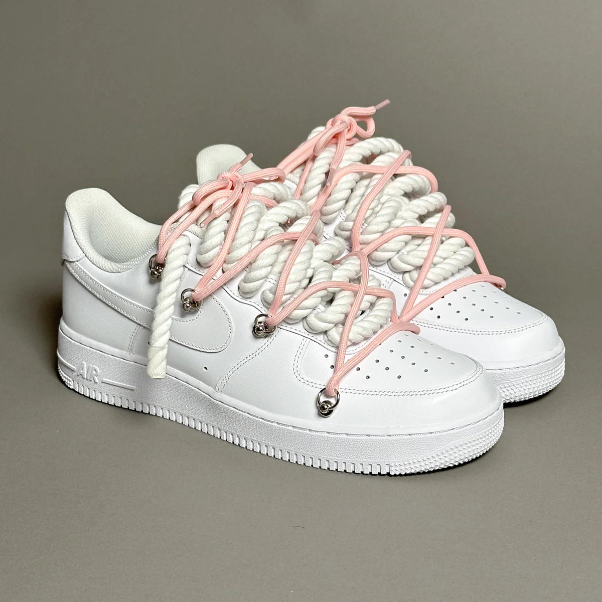 Nike Air Force 1 White Elastic Ropes Laces