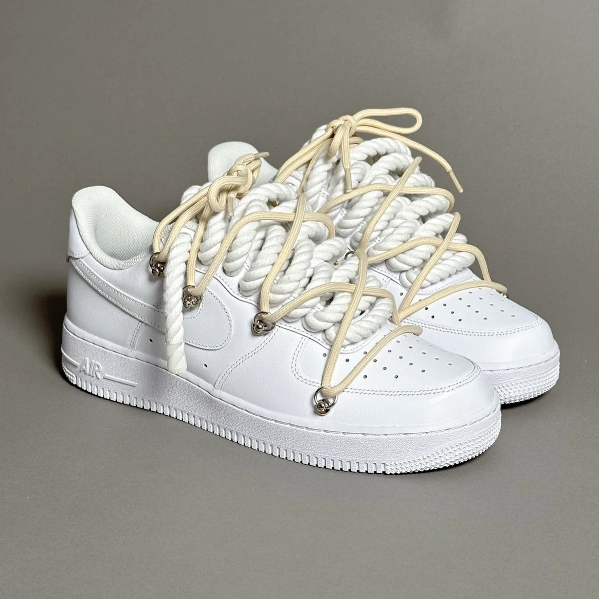 Nike Air Force 1 White Elastic Ropes Laces