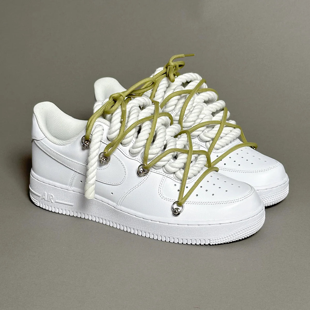 Nike Air Force 1 White Elastic Ropes Laces