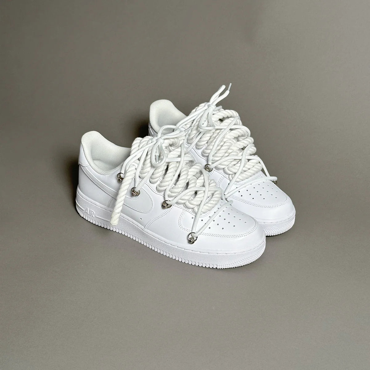 Nike Air Force 1 White Elastic Ropes Laces