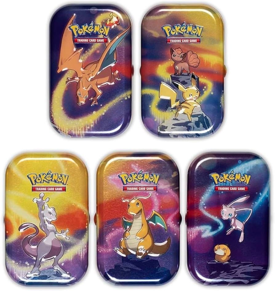 Pokémon GCC Miniscatole Prodigi di Kanto – Confezione 5 Tin da Collezione (Italiano)