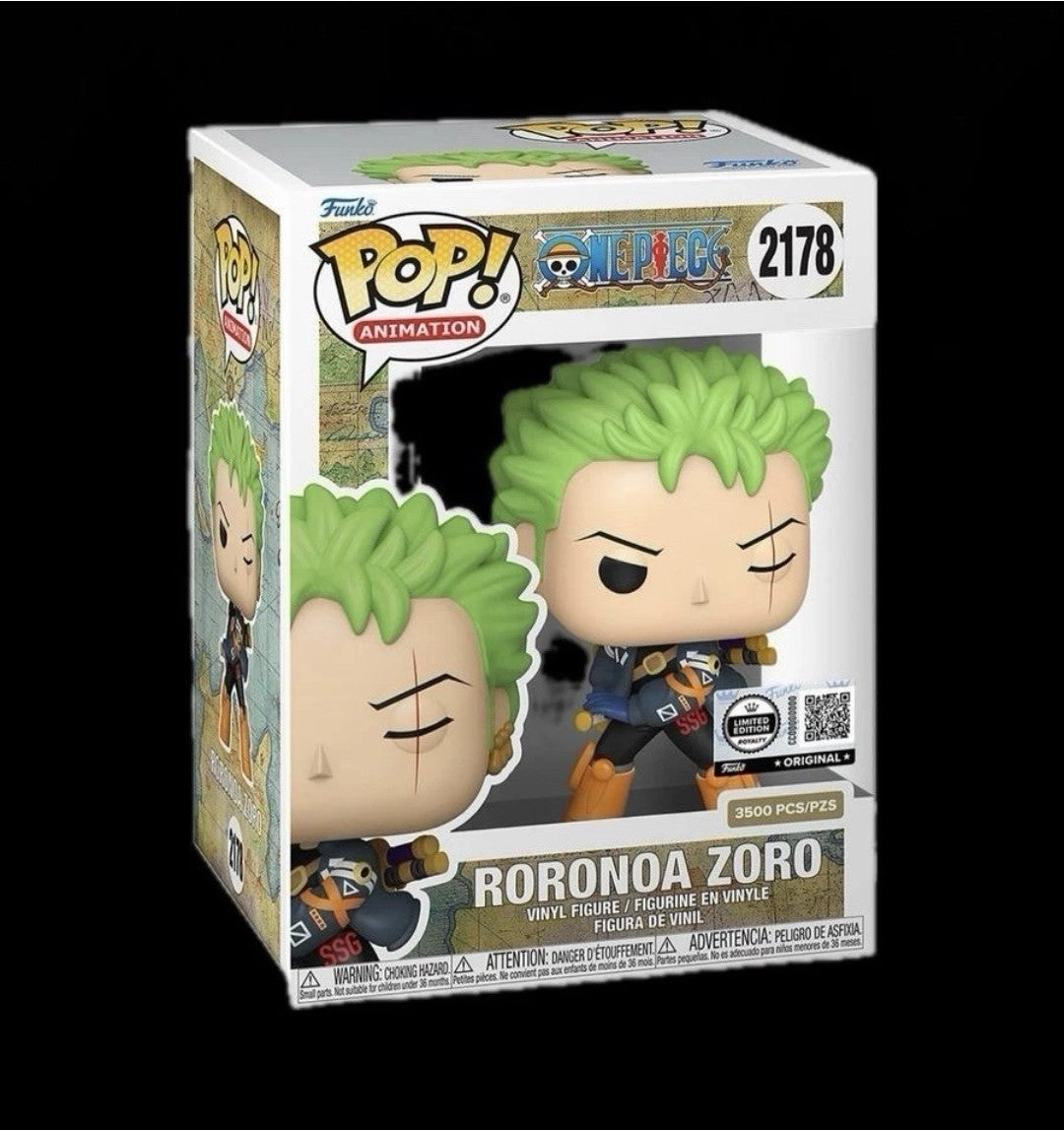 Funko Pop Zoro #2178 Royalty Limited Edition angled view
