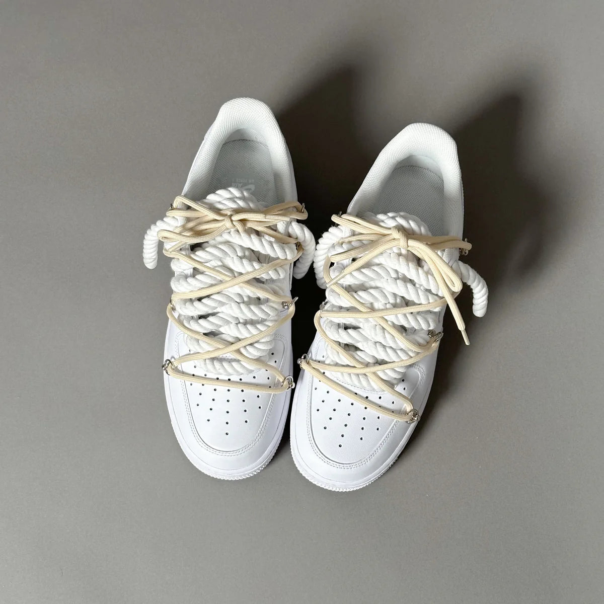 Nike Air Force 1 White Elastic Ropes Laces