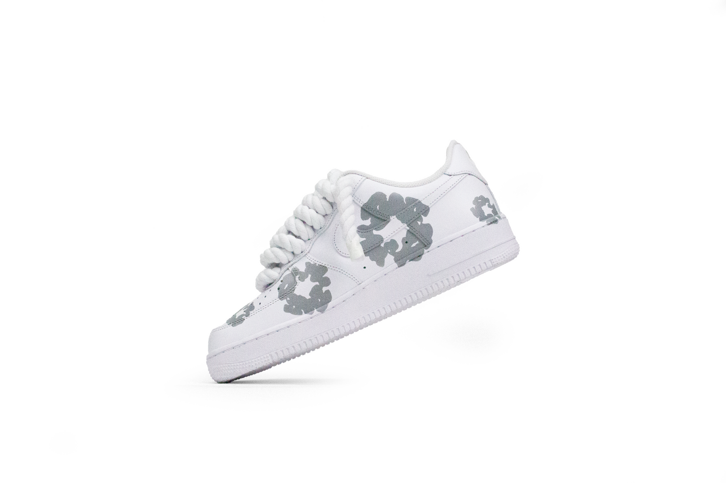 Nike Air force 1 White Ropes Laces Denim Tears