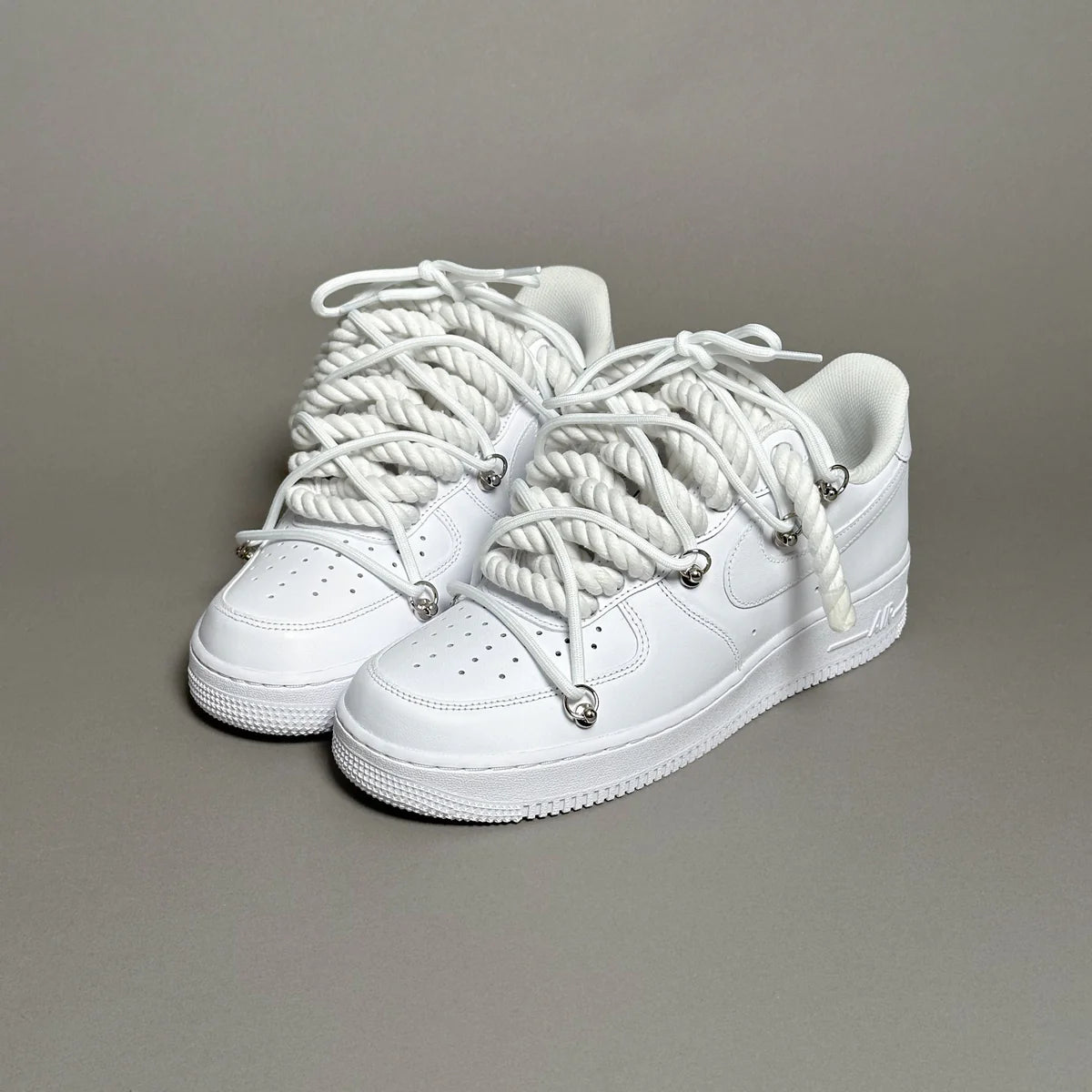 Nike Air Force 1 White Elastic Ropes Laces