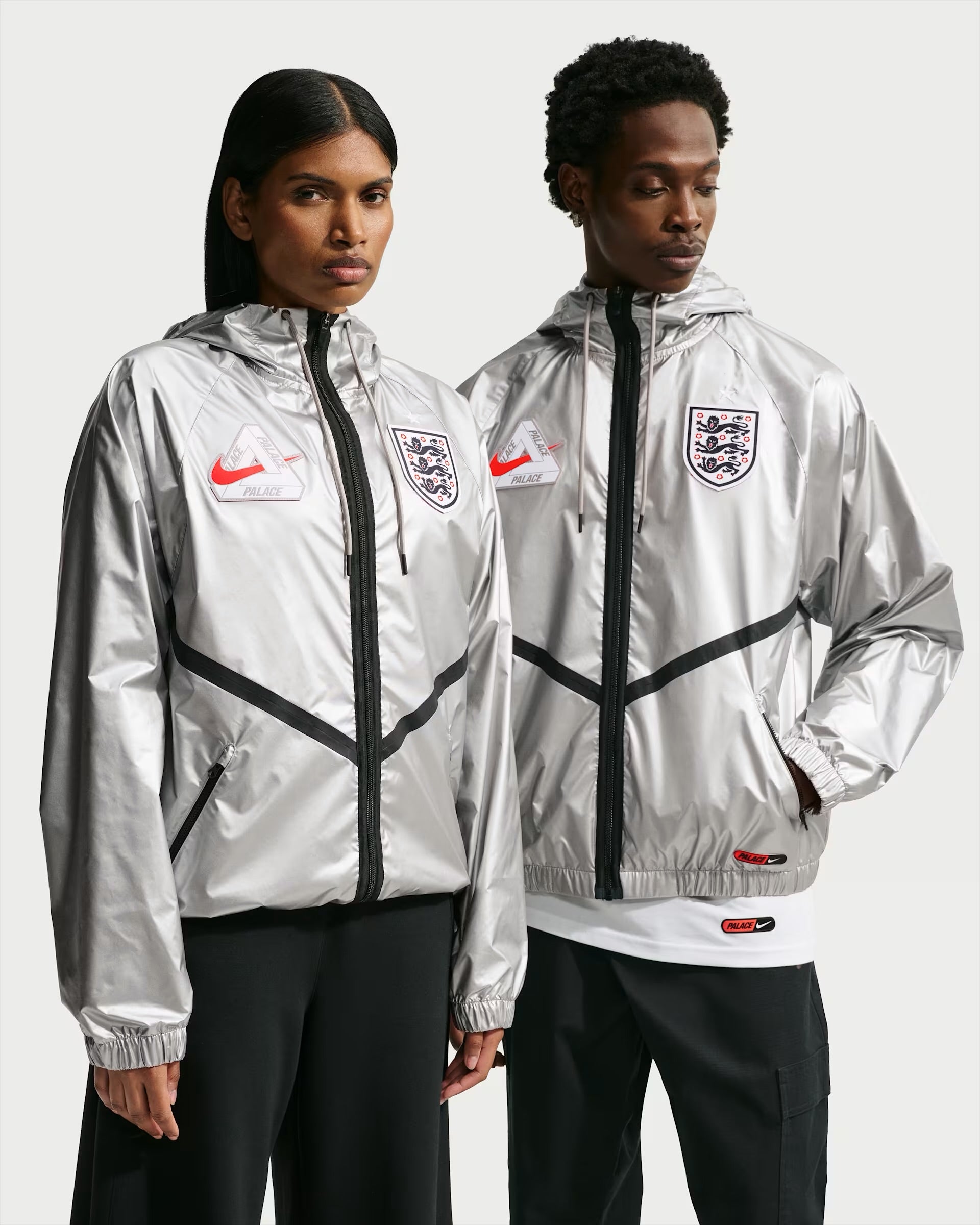 England x Palace Anthem Jacket Silver