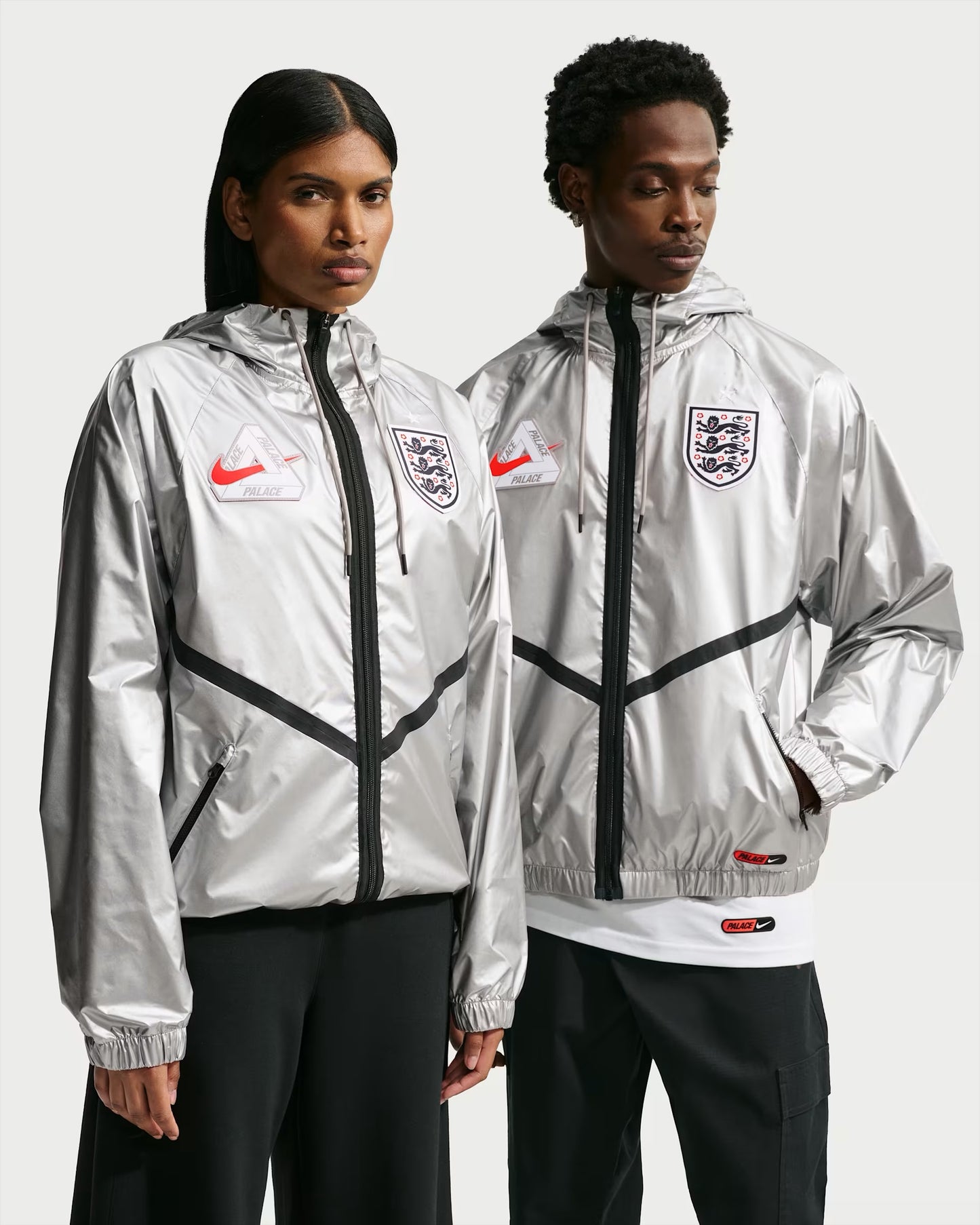 England x Palace Anthem Jacket Silver