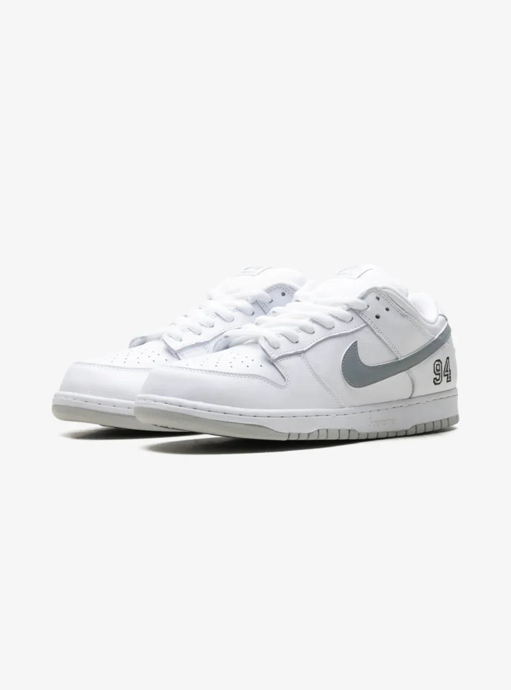 Nike SB Dunk Low Supreme 94 “White Metallic Silver”