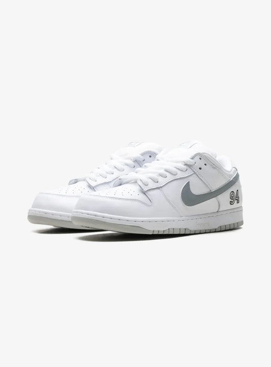 Nike SB Dunk Low Supreme 94 “White Metallic Silver”