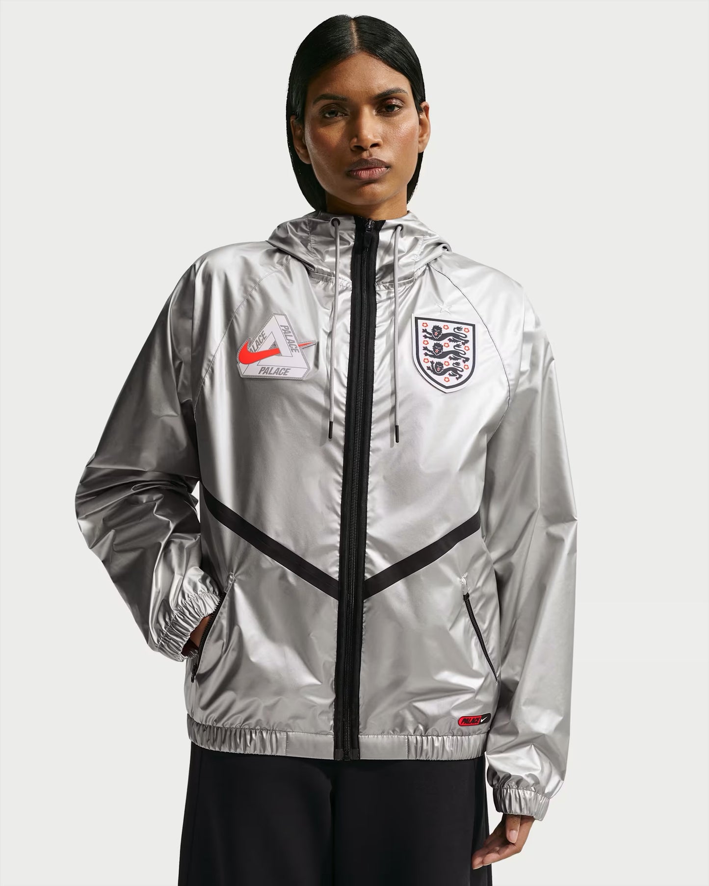 England x Palace Anthem Jacket Silver