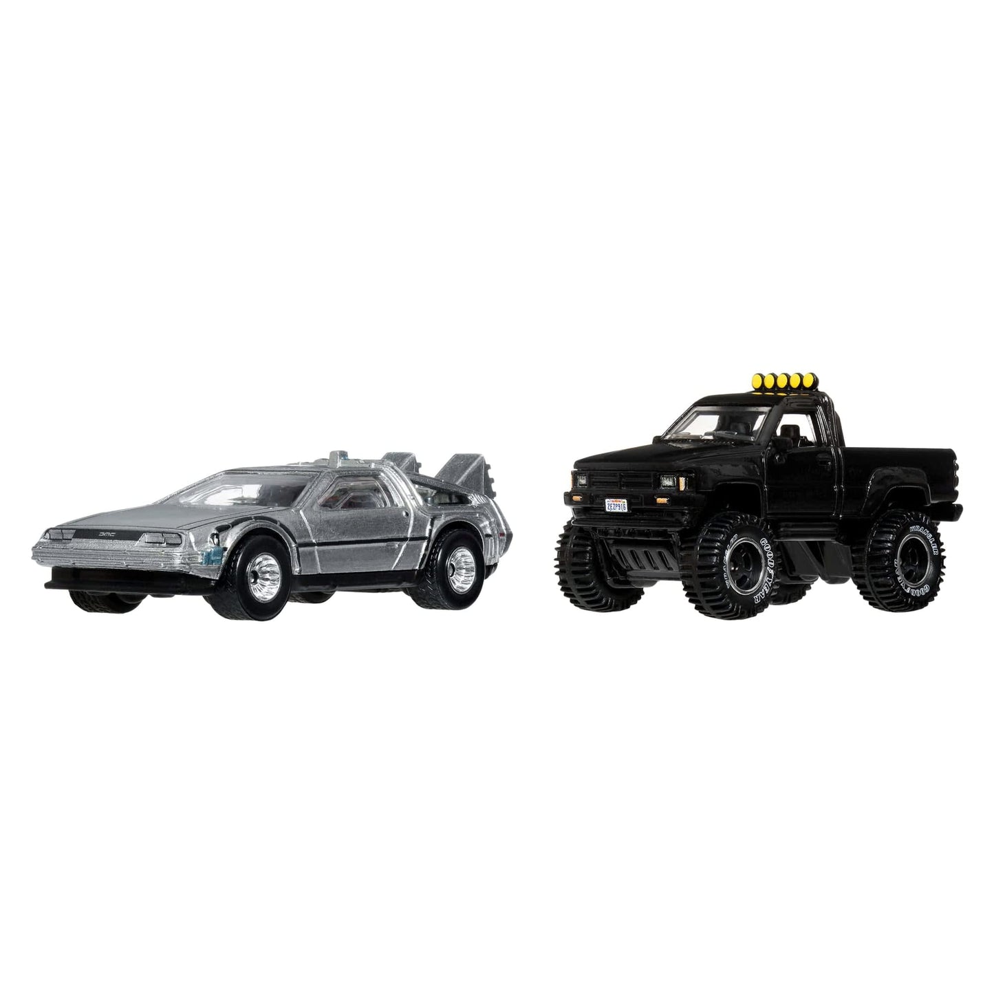 Hot Wheels Premium Car Culture 2-Pack Back to the Future Time Machine & 1987 Toyota Pickup