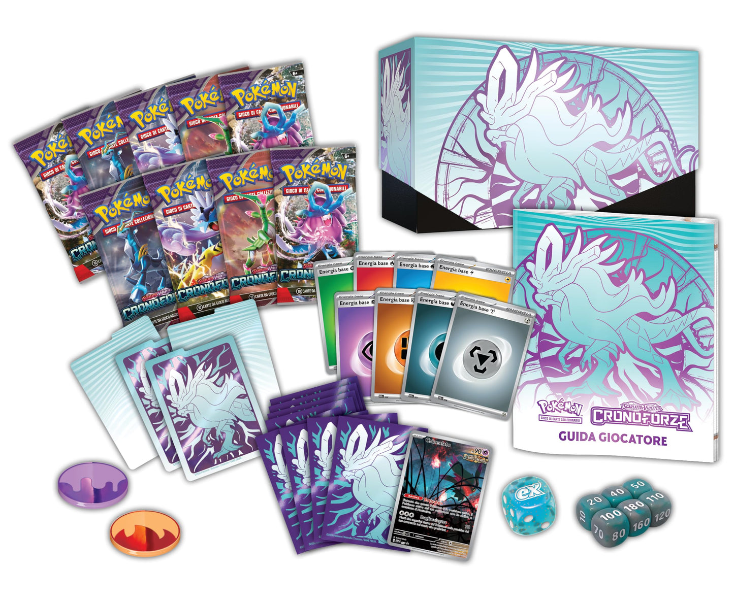 Pokemon GCC Set Allenatore Fuoriclasse Scarlatto e Violetto Cronoforze Acquecrespe
