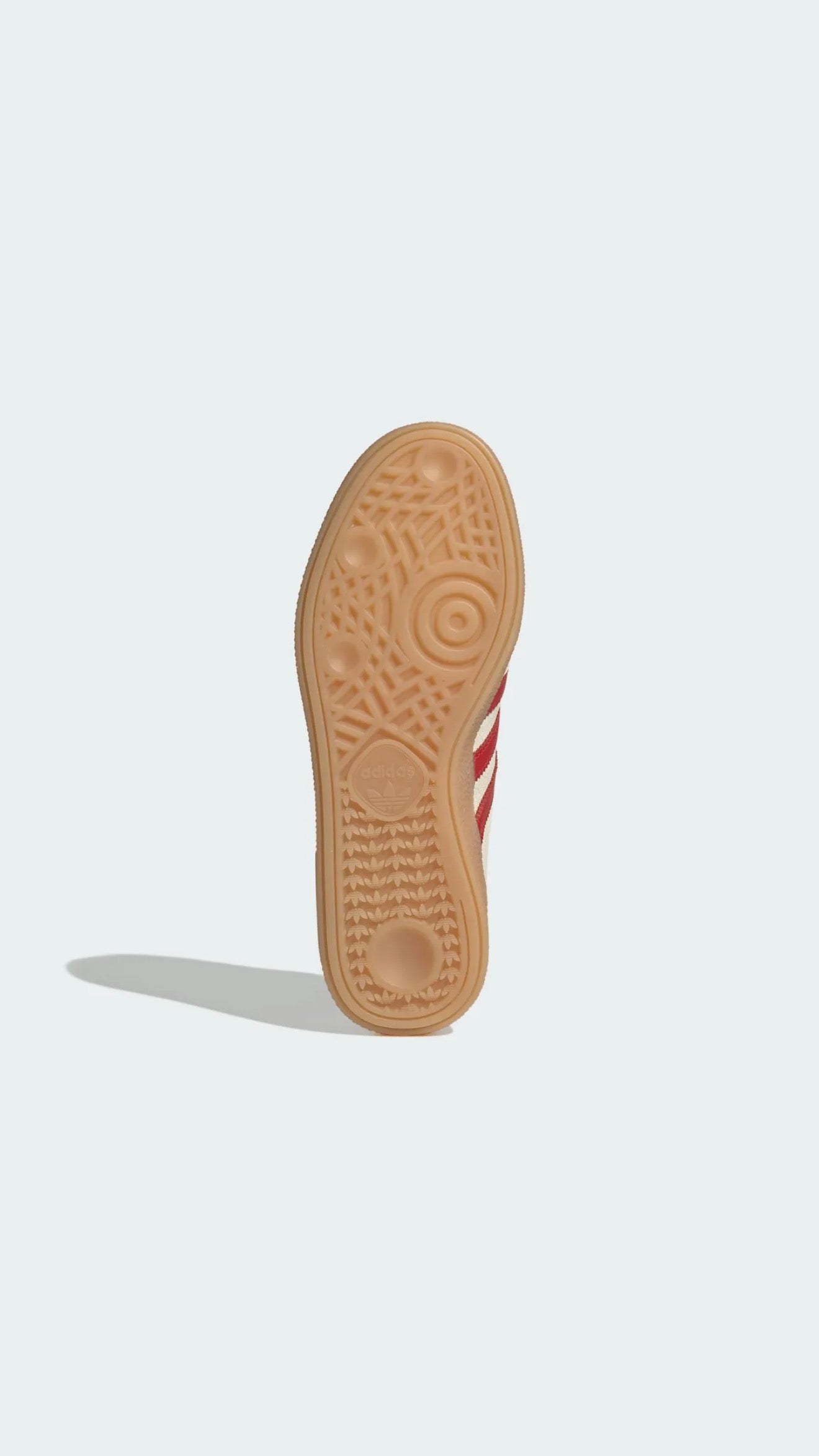 Dettaglio suola in gomma della adidas Handball Spezial Cream White Better Scarlet Sandy Pink
