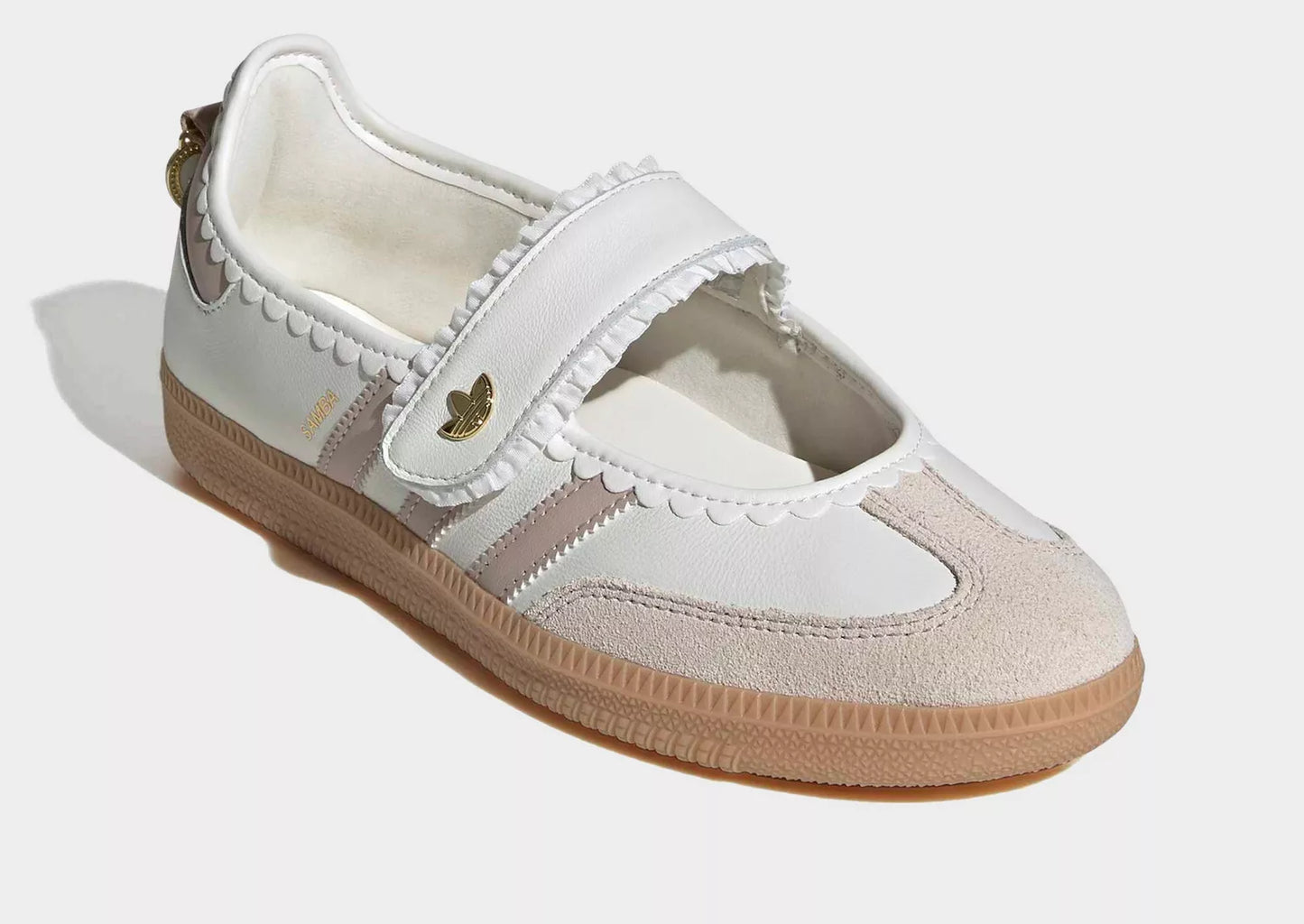 Adidas Samba Jane Frill Pack Cream vista angolata